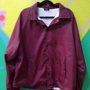 Vintage Athletic Works Red Nylon Coach Jacket XL